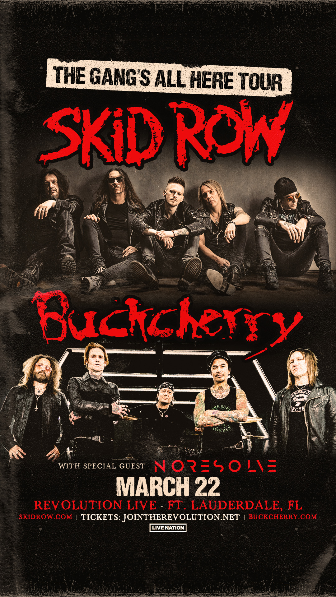 Skid Row and Buckcherry Fort Lauderdale 2023 Story