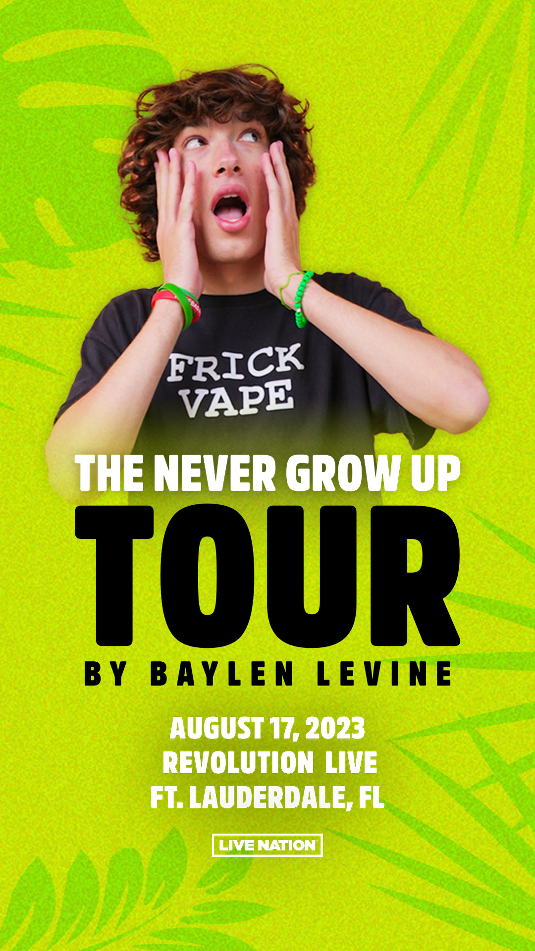 Baylen Levine Tickets Fort Lauderdale 2023 Story