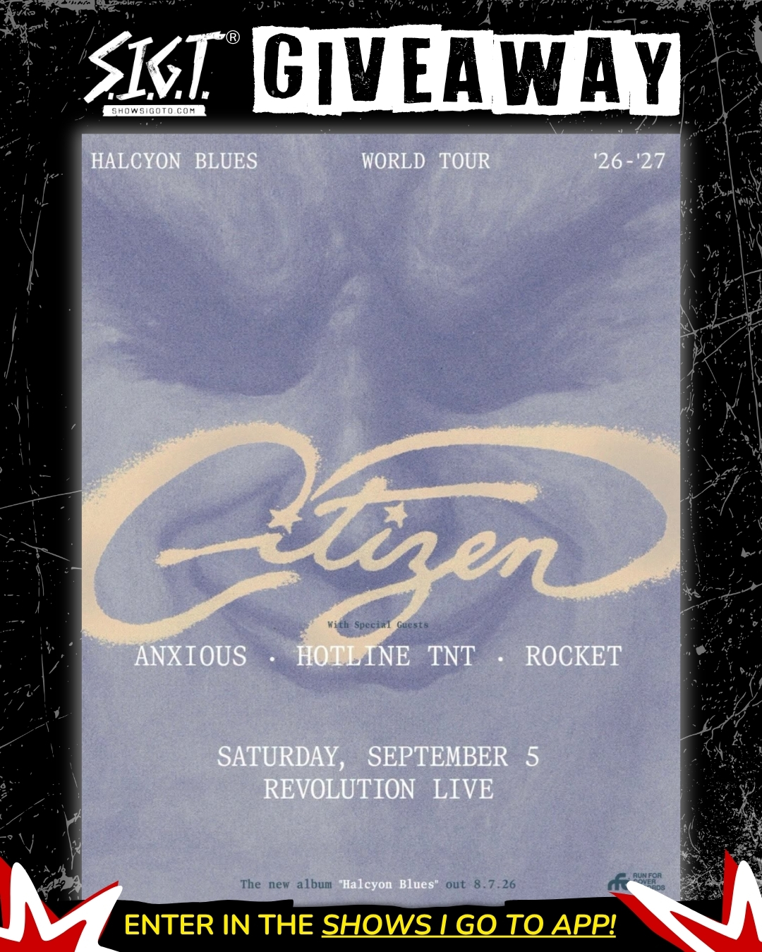 Citizen Fort Lauderdale 2026 ticket giveaway by Shows I Go To